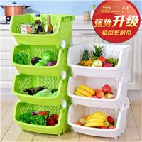 百露加厚大号厨房置物架落地水果蔬菜置物架厨房用品转角架塑料