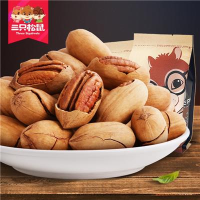 【三只松鼠_碧根果210gx2袋】零食坚果山核桃长寿果干果奶油味