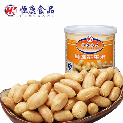 恒康食品 咸味花生米138g罐装 炒熟花生仁坚果休闲零食小吃下酒菜